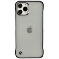 Husă de protecție mată transparentă pentru iPhone 11 Pro Max - negru