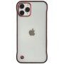 Husă de protecție mată transparentă pentru iPhone 11 Pro Max - roșu