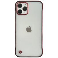 Husă de protecție mată transparentă pentru iPhone 12 Pro Max - roșu