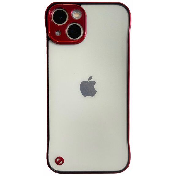 Husă de protecție mată transparentă pentru iPhone 13 mini - roșu