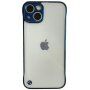 Husă de protecție mată transparentă pentru iPhone 13 mini - albastru