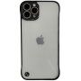 Husă de protecție mată transparentă pentru iPhone 13 Pro - negru