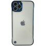 Husă de protecție mată transparentă pentru iPhone 13 Pro - albastru