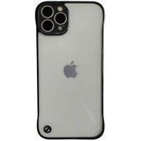 Husă de protecție mată transparentă pentru iPhone 13 Pro Max - negru