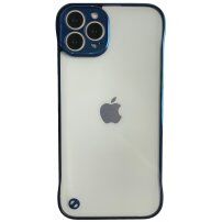 Husă de protecție mată transparentă pentru iPhone 13 Pro Max - albastru