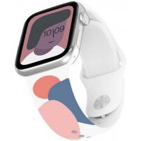 Curea din silicon cu model abstract pentru Apple Watch 42mm / 41mm / 40mm / 38mm - albastru-roz