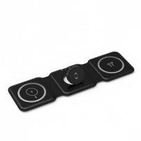 Wiwu 3v1încărcător din silicon fără fir pentru iPhone / Apple Watch / AirPods - negru