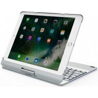 Carcasa pivotanta, cu tastatura, pentru iPad 9,7" (2017/2018) / Pro 9,7" / Air 1 / 2 - argintiu