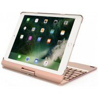 Carcasa pivotanta, cu tastatura, pentru iPad 9,7" (2017/2018) / Pro 9,7" / Air 1 / 2 - auriu