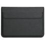 Plic universal din imitatie de piele cu suport pentru iPad până la 13" / MacBook până la 14" - negru