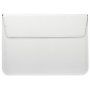 Plic universal din imitatie de piele cu suport pentru iPad până la 13" / MacBook până la 14" - alb