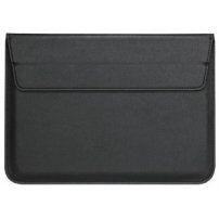 Plic universal din imitatie de piele cu suport pentru iPad până la 11" / MacBook până la 12" - negru