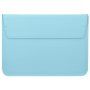 Plic universal din imitatie de piele cu suport pentru iPad până la 13" / MacBook până la 14" - albastru deschis