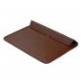Plic universal din imitatie de piele cu suport pentru iPad până la 13" / MacBook până la 14" - maro