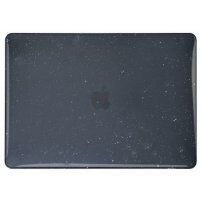 Husă transparentă lucioasă cu sclipici pentru MacBook Air 13" (A1932 / A2179 / A2337) - negru