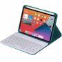 Carcasă cu tastatură cu taste rotunde și spațiu pentru Apple Pencil pentru iPad mini 6 / mini 7 - petrol