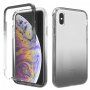 Husă transparentă în două tonuri, rezistentă la șocuri pentru iPhone X / XS - negru
