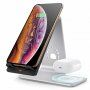 Bestand stand cu Qi încărcare wireless pentru iPhone / AirPods - argintiu