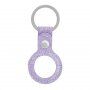 MOMAX husă din piele PU cu breloc pentru AirTag 1 / 2 - violet