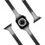 Curea metalică împânzită cu strasuri pentru Apple Watch 42mm / 41mm / 40mm / 38mm - negru