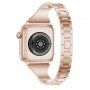 Curea metalică împânzită cu strasuri pentru Apple Watch 42mm / 41mm / 40mm / 38mm - roz-auriu