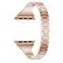 Curea metalică împânzită cu strasuri pentru Apple Watch 42mm / 41mm / 40mm / 38mm - roz-auriu
