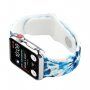 Curea din silicon cu model batik pentru Apple Watch Ultra 49mm / 46mm / 45mm / 44mm / 42mm - albastru