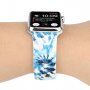 Curea din silicon cu model batik pentru Apple Watch Ultra 49mm / 46mm / 45mm / 44mm / 42mm - albastru
