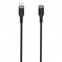 Wiwu cablu USB-C de date și încărcare împletit / Lightning pentru iPhone / iPad / iPod / AirPods - 3 m - negru