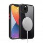 Kingsteel Wolf husă de protecție cu partea din spate din sticlă pentru iPhone 12 / 12 Pro - negru
