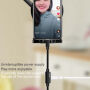 Cablu USB BENKS, cu conectori lightning male / female, pentru audiţie muzicală şi încărcare simultană, pentru Apple iPhone - 25cm - negru