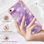 Husă de protecție din marmură împotriva zgârieturilor pentru iPhone 7 / 8 / SE (2020/2022) - violet