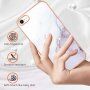 Husă de protecție din marmură împotriva zgârieturilor pentru iPhone 7 / 8 / SE (2020/2022) - alb