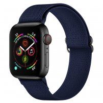 Curea din nailon cu cataramă glisantă pentru Apple Watch Ultra 49mm / 46mm / 45mm / 44mm / 42mm - albastru închis