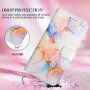 Carcasă flip marmură din piele PU pentru iPhone 13 Pro - colorat