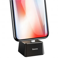 Stativ de încărcare BASEUS, din aluminiu, pentru Apple iPhone - negru