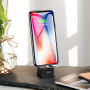 Stativ de încărcare BASEUS, din aluminiu, pentru Apple iPhone - negru