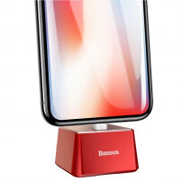 Stativ de încărcare BASEUS, din aluminiu, pentru Apple iPhone - roşu