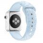 Curea din silicon cu model de flori pentru Apple Watch Ultra 49mm / 46mm / 45mm / 44mm / 42mm - albastru pastelat