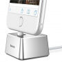 Stativ de încărcare BASEUS, din aluminiu, pentru Apple iPhone - argintiu