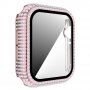 Carcasă acoperită cu pietre sticlă securizată pentru Apple Watch 40mm - roz