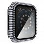 Carcasă acoperită cu pietre sticlă securizată pentru Apple Watch 40mm - negru