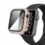 Carcasă acoperită cu pietre sticlă securizată pentru Apple Watch 40mm - roz-auriu