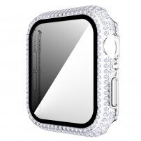 Carcasă acoperită cu pietre sticlă securizată pentru Apple Watch 40mm - transparent