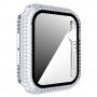 Carcasă acoperită cu pietre sticlă securizată pentru Apple Watch 40mm - transparent