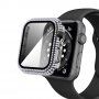 Carcasă acoperită cu pietre sticlă securizată pentru Apple Watch 40mm - transparent