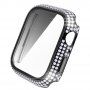 Carcasă acoperită cu pietre sticlă securizată pentru Apple Watch 45 mm - negru