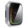 Carcasă acoperită cu pietre sticlă securizată pentru Apple Watch 45 mm - negru