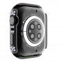 Carcasă acoperită cu pietre sticlă securizată pentru Apple Watch 45 mm - negru