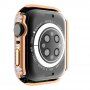 Carcasă acoperită cu pietre sticlă securizată pentru Apple Watch 45 mm - roz-auriu
